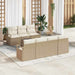 Bankstel 8 st 7-Aantal zitplaatsen Beige en Crème poly rattan