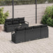 Bankstel 8 st 7-Aantal zitplaatsen Zwart poly rattan