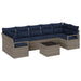 Bankstel 8 st 7-Aantal zitplaatsen Grijs poly rattan