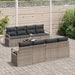 Bankstel 7 st 6-Aantal zitplaatsen Grijs poly rattan
