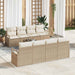 Bankstel 7 st 6-Aantal zitplaatsen Beige en Crème poly rattan