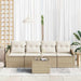 Bankstel 5 st Beige en Crème poly rattan