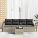 Bankstel 5 st Lichtgrijs poly rattan