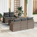 Bankstel 6 st Grijs poly rattan