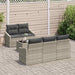 Bankstel 6 st Lichtgrijs poly rattan