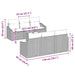 Bankstel 7 st Bruin en Crème poly rattan