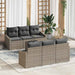 Bankstel 7 st Grijs poly rattan