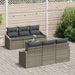Bankstel 7 st Grijs poly rattan