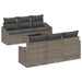 Bankstel 7 st Grijs poly rattan