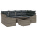 Bankstel 7 st Grijs poly rattan