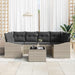 Bankstel 7 st Lichtgrijs poly rattan