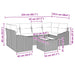 Bankstel 7 st 3-Aantal zitplaatsen Bruin en Rood poly rattan