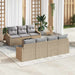 Bankstel 8 st Beige en Licht Grijs poly rattan