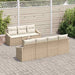 Bankstel 8 st Beige en Crème poly rattan