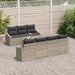 Bankstel 8 st Lichtgrijs poly rattan