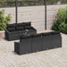 Bankstel 8 st Zwart poly rattan