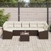 Bankstel met kussen Bruin en Crème 55 x 55 x 37 cm poly rattan