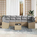 Bankstel Beige en Licht Grijs 55 x 55 x 37 cm poly rattan