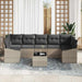 Bankstel met kussen Lichtgrijs 55 x 55 x 37 cm poly rattan