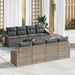 Bankstel 9 st Grijs poly rattan