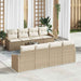 Bankstel 9 st Beige en Crème poly rattan