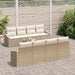Bankstel 9 st Beige en Crème poly rattan