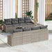 Bankstel 9 st Lichtgrijs poly rattan