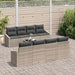 Bankstel 9 st Lichtgrijs poly rattan