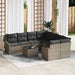 Bankstel 9 st Grijs poly rattan