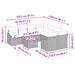 Bankstel 9 st Zwart poly rattan