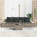 Bankstel 5 st Grijs poly rattan