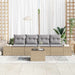 Bankstel 5 st Beige en Licht Grijs poly rattan