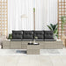 Bankstel 5 st Lichtgrijs poly rattan