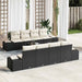 Tuin Sofa Set 7 st Zwart en Crème poly rattan