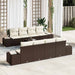 Tuin Sofa Set 7 st Bruin en crème poly rattan