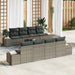 Tuin Sofa Set 7 st Grijs poly rattan