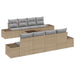 Tuin Sofa Set 7 st Beige en Licht Grijs poly rattan