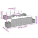 Tuin Sofa Set 7 st Beige en Licht Grijs poly rattan