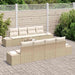 Tuin Sofa Set 7 st Beige en Crème poly rattan