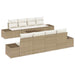 Tuin Sofa Set 7 st Beige en Crème poly rattan