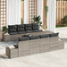 Tuin Sofa Set 7 st Lichtgrijs poly rattan