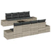 Tuin Sofa Set 7 st Lichtgrijs poly rattan