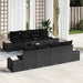 Tuin Sofa Set 7 st Zwart poly rattan