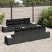 Tuin Sofa Set 7 st Zwart poly rattan