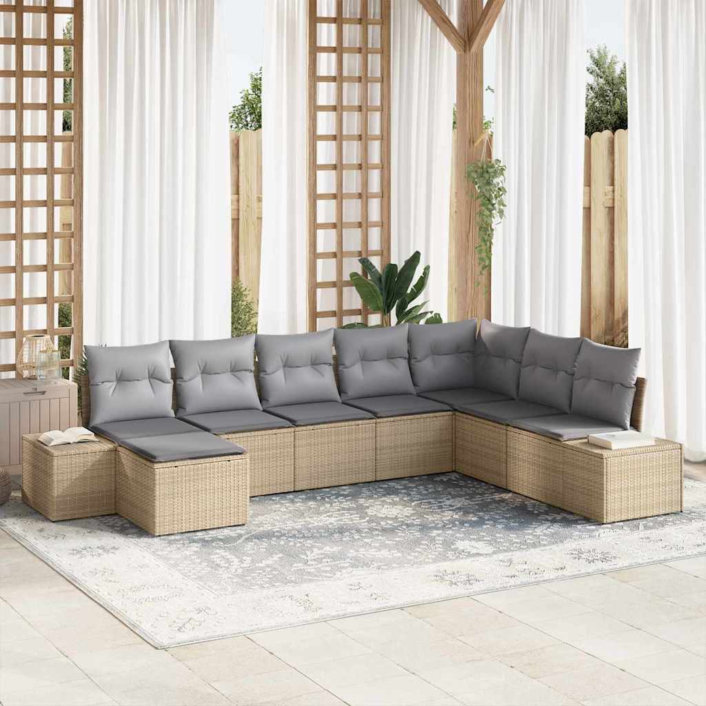 Tuin Sofa Set 8 st poly rattan