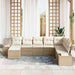 Tuin Sofa Set 8 st Beige poly rattan