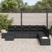 Tuin Sofa Set 8 st Zwart poly rattan