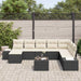 Tuin Sofa Set 9 st Zwart poly rattan