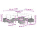 Tuin Sofa Set 9 st Zwart poly rattan