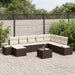 Tuin Sofa Set 9 st Bruin poly rattan